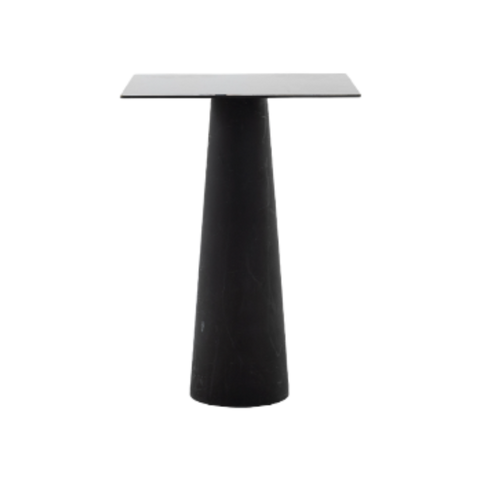 Container table high black square