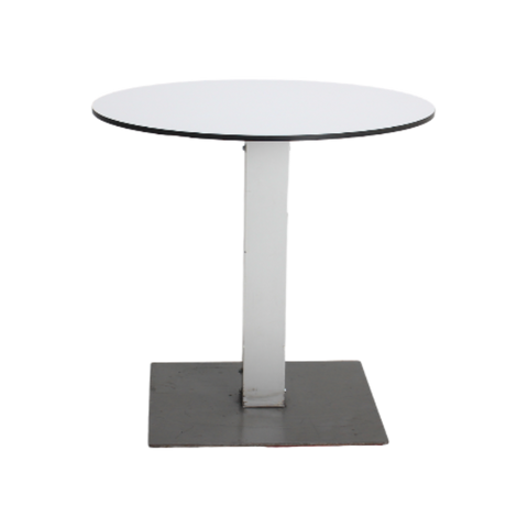 Main table low white round