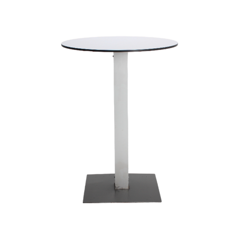Main table high white round