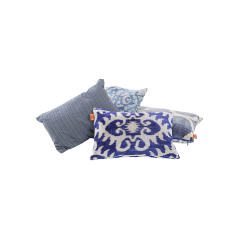 kussen mix blauw