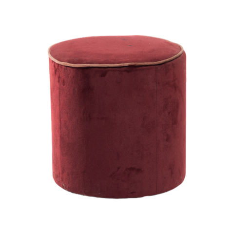 Pouf Velvet Red