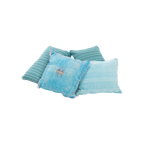 kussen mix blauw